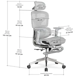 Крісло Mealux M6 Air Massage з масажним ефектом grey (HF-M6 M/G) - мініатюра 7