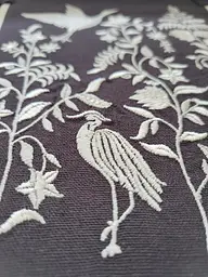Кишенька коричнева з вишивкою Журавлі, ладунка з вишивкою, гаман жіночий - мініатюра 4