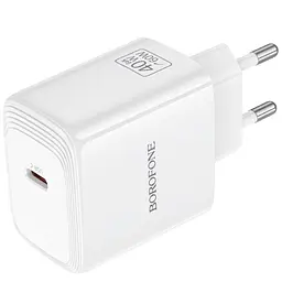МЗП Borofone BN33 Fuente PD40W (1USB-C) White - мініатюра 6