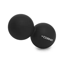 Масажний м'яч подвійний Cornix Cornix Lacrosse DuoBall 6.3 x 12.6 см XR-0113 Black - мініатюра 2