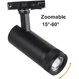 Світильник трековий однофазний Kloodi KD-Focus 15W 4K BK - мініатюра 3