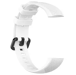 Силіконовий ремінець Primo для фітнес-браслета Huawei Honor Band 4/5 White - мініатюра 3