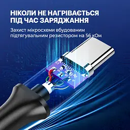 Кабель UGREEN US184 USB-A - USB-C USB 3.0 3 А 0,5 м чорний (20881) - мініатюра 7