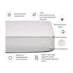 Наматрацник MirSon Стандарт Тенсель (Modal) Aloe Vera 310 15 (2200000379603) - мініатюра 2