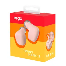 Бездротові навушники Ergo BS-530 Twins Nano 2, BT5.3, 25mAh, 190mAh, 3h, Pink UA UCRF - мініатюра 7