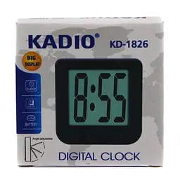 Настільний годинник Kadio KD-1826 цифровий на батарейках чорний - мініатюра 4