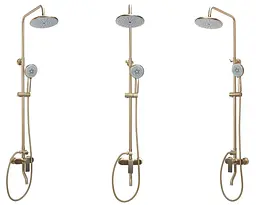 Душова система Rea Verso Brushed Gold з виливом REA-P9146, Золотий - мініатюра 2
