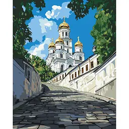 Картина за номерами "Шлях до собору" Art Craft 11084-AC з металізованими фарбами 50х40 см