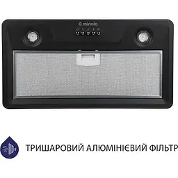 Витяжка вбудована Minola HBI 5202 BL 700 LED - мініатюра 2