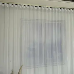 Турецький тюль креп з люрексом білий 500х270, тасьма ALBO pbe0052342 - мініатюра 5