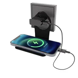 Підставка-тримач для телефону на розетку Nice & Cozy WallDock чорна - мініатюра 2