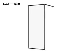 Душова кабіна Cersanit Larga Walk-in 90x200 профіль чорний S932-138, прозорий, чорний