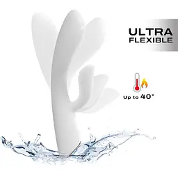 Вібратор-кролик з підігрівом Dorcel Flexi Rabbit White гнучкий ствол - мініатюра 2