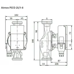 Циркуляційний насос Wilo Atmos PICO 25/1-8 (4232696) - мініатюра 2