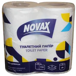 Туалетний папір NOVAX 4шт 2 шари целюлозний