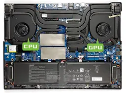 Вентилятор Asus (GPU fan 12V) кулер для моделей ноутбука ROG Strix G513, G533, G713, G733 (13NR0540P02011) Asus, 12V, 4pin - мініатюра 3