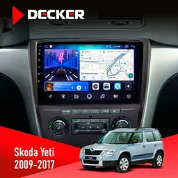 Штатна магнітола Skoda Yeti 2009-2017 Decker D10-006 4x64, 4G Decker (НФ-00009531)
