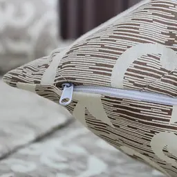 Покривало ТЕП євро з 1 наволочкою Elegante Cotton Beige and White 4-04578_32778 220х240 см - мініатюра 5