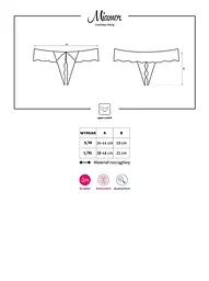 Сексуальні стрінги Obsessive Miamor Crotchless XXL чорний - мініатюра 6