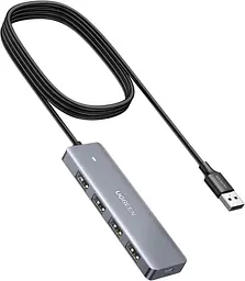USB-хаб Ugreen CM219 4-in-1 USB Type-A to 4xUSB 3.0 HUB 1.5m Black (90879)