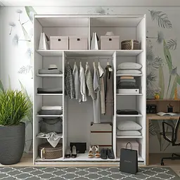 Шафа-купе Doros G-Caiser Білий/Білий 1 ДСП / 1 Дзеркало 180х60х240 (42005028) - мініатюра 5