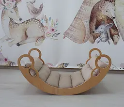 Дитяча гойдалка балансир з матрасиком Bubble Капучіно - мініатюра 6