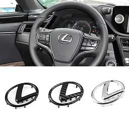 Емблема керма LEXUS карбон 64х46мм пластик (на напрямних) - мініатюра 3