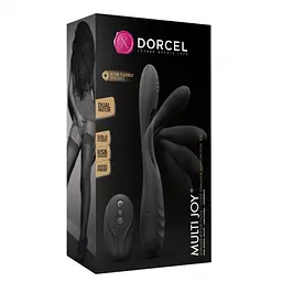 Вібратор для пар Dorcel Multi Joy 20 см чорний - мініатюра 4