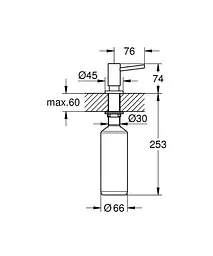 Дозатор миючого засобу Grohe Cosmopolitan 40535GN0, Золотий - мініатюра 4