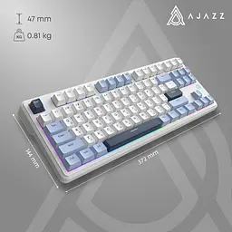 Клавіатура Ajazz AK870 V2 Flying Fish Switch White USB-C (AK870-V2-FF-BWB) - мініатюра 8