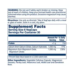 Кальцій та магній цитрат, Solaray Cal-Mag Citrate - 180 veg caps - мініатюра 2