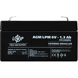 Акумулятор LogicPower AGM 6V (6V/1.3Ah/7.8Wh) (4157) [109169] - мініатюра 2