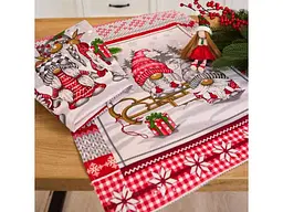 Рушник кухонний ПЛАТКИ-ОПТ 60 x 47 вафельні"Гноми" 3шт