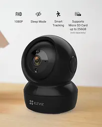 WiFi камера EZVIZ 360° для дому, нагляд за дітьми та тваринами, нічне бачення, керування з телефону - мініатюра 2