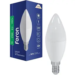 Світлодіодна лампа Feron LB-207 C37  230V 9W  E14 2700K (40180)
