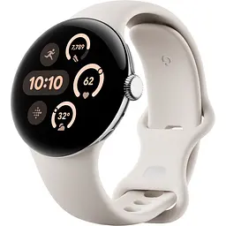 Smart Watch Google Pixel Watch 3 41mm Bluetooth / WiFi Polished Silver/Porcelain Band Global