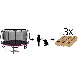Батут із внутрішньою сіткою THUNDER Inside Ultra 16FT 490 см Black/Pink - мініатюра 2