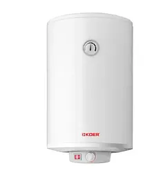 Водонагрівач Koer KWH.E02-80VD 80 л, 1.6 кВт, сухий ТЕН, вертикальний, циліндричний, білий (EK0110)