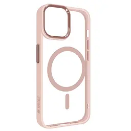 Чехол Apple iPhone 11, Unit MagSafe, розовый, прозрачный, магсейф, противоударный, магнитный, панель-накладка с поддержкой MagSafe, с поддержкой беспроводной зарядки, TPU+PC, защита всего корпуса, ударопрочный, ArmorStandart (ARM74849)