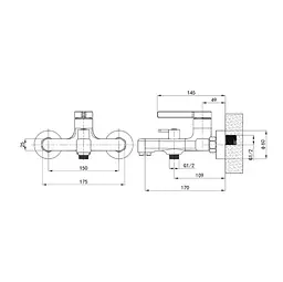 Змішувач для ванни Mixxus Premium Verdi 009 (EURO) (MI8243) - мініатюра 2