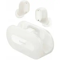 Бездротові навушники Baseus Bowie EZ10 True Wireless Earphones, Low Latency, Baseus Rapid Charge, BT5.3, 40mAh, 300mAh, 5h, White A00054300226-Z1