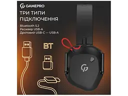 Навушники GamePro Genesis Mercury Pro 3-Mode Black (HSW120B) - мініатюра 5