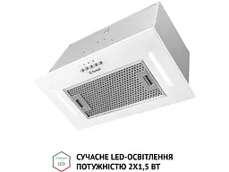 Витяжка Perfelli BI 5684 WH 1000 LED - мініатюра 3