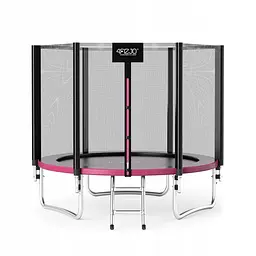Батут із зовнішньою сіткою 4FIZJO Classic 8FT 252 см Black/Pink (P-5907739314536)