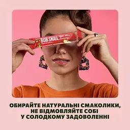 Натуральна фруктово-ягідна цукерка Bob Snail Fruit Roll Looong яблучно-полунична 15 г  - мініатюра 3