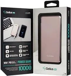 Портативна батарея Powerbank Gelius Pro UltraThinSteel GP-PB10-210 10000mAh Pink - мініатюра 6