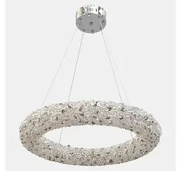 Кругла хромована кришталева LED люстра Artlight 567-600CH діаметром 58 см та потужністю 59W - мініатюра 2