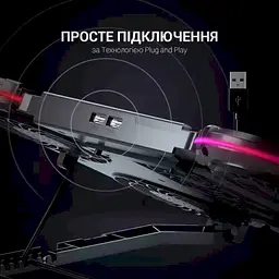 Охолоджувальна підставка для ноутбука GamePro Black (CP770) - мініатюра 6