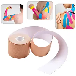 Кінезіо тейп стрічка Kinesiology Tape 5 м × 5 см, еластична тейп-лента для тіла - мініатюра 2