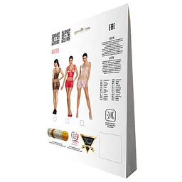 Бодістокінг мінісукня з метеликами Passion BS090 One Size white - мініатюра 7